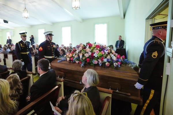 The funeral service for former U.S. first lady Rosalynn Carter, in Plains