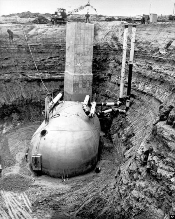 This image provided by the U.S. Air Force shows the original underground launch capsules wher<em></em>e missileers still spend 24 to 48 hours sitting a<em></em>lert duty.