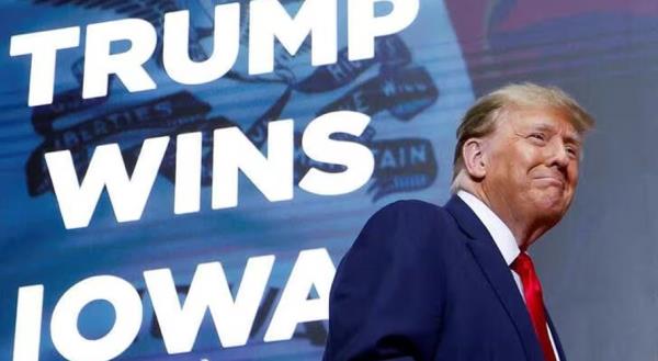 2024年爱荷华州党团会议：特朗普以压倒性胜利巩固了领先地位，面对拜登