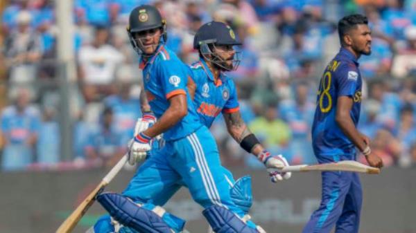 Madushanka排名第五，但Gill、Kohli、Iyer将印度对斯里兰卡的排名提升至357-8