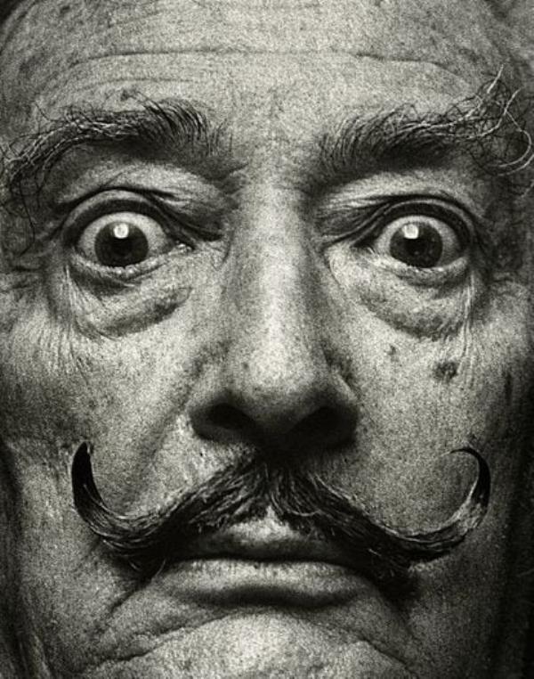 Salvador Dalí, portrayed during an interview in Madrid in 1978.