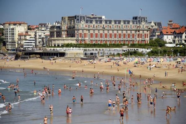 The alleged hazing incident is reported as taking place at The Hotel du Palais in Biarritz. Credit: Getty Images/ BERTRAND GUAY/ AFP