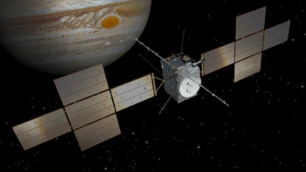 An illustration of NASA's Europa Clipper spacecraft, scheduled for launch in October 2024.