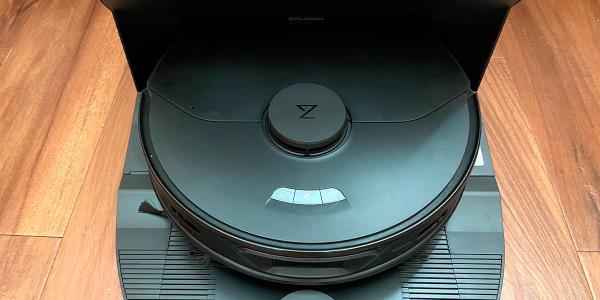 Robot vacuum on charging dock