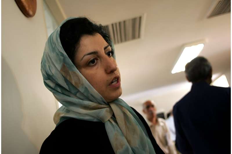 This year's Nobel Peace Prize was awarded to impriso<em></em>ned Iranian women's rights campaigner Narges Mohammadi, seen here in 2007