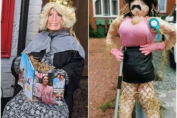 为了庆祝节日，村子里出现了100多个稻草人