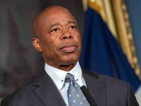 Mayor Eric Adams today laid out updated figures the asylum seeker crisis will cost the city over the next two fiscal years if swift action is not taken by the state and federal governments to further help manage this emergency. City Hall. Wednesday, August 9, 2023. Credit: Ed Reed/Mayoral Photography Office.