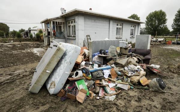 Flooding after the Ngaruroro River in Hawke's Bay burst its banks during Cyclone Gabrielle.