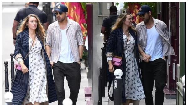 布莱克·莱弗利和丈夫瑞恩·雷诺兹在巴黎度假时展示了浪漫的一面