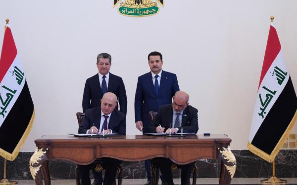 Iraqi PM Mohammed Shia al-Sudani meets with his Kurdish counterpart Masrour Barzani in Baghdad