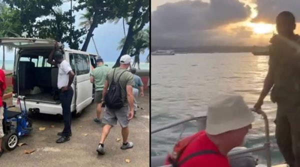 为了赶上因迟到而滞留在岛上的游轮，乘客们旅行了七个国家