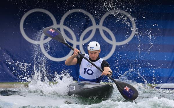 Men’s Kayak Single - Finn Butcher of New Zealand.</p>

<p>　　Men’s Kayak Single Canoe Slalom at Nautical St - White Water, Paris, France on Thursday 1 August 2024. Photo credit: Iain McGregor / www.photosport.nz