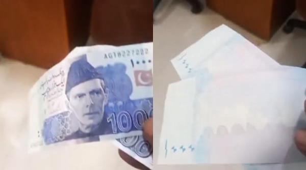 卡拉奇银行印错了1000卢比钞票