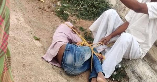 在特伦甘纳邦，达利特男孩因摘石榴而被捆绑殴打