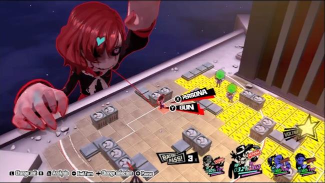 A screenshot of Persona 5 Tactica showing Toshiro able to activate an All-Out Attack