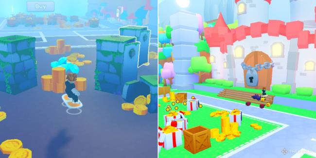 A player explores the early areas of Pet Simulator 99 Roblox
