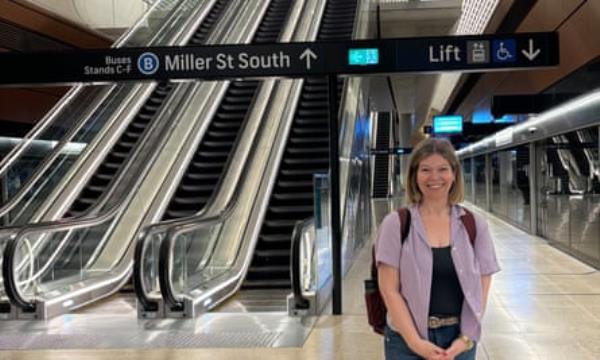 Melanie Tait standing at a train platform