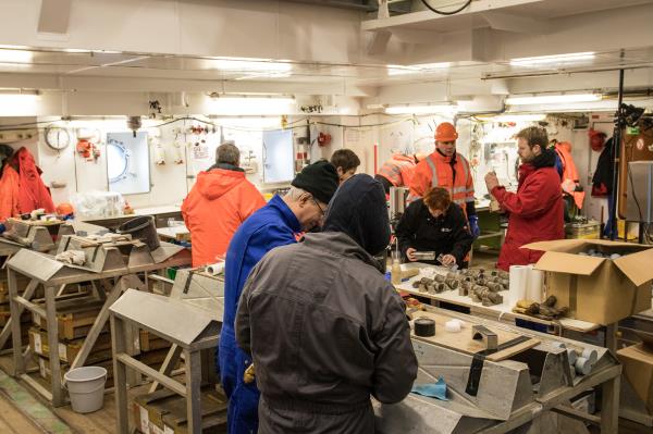 A group of people in a lab