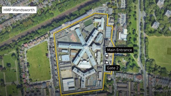 Map of HMP Wandsworth prison