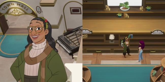 Coral Island: A split image of Millie and the player character interacting with Millie