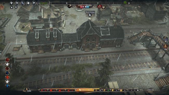 the train station at the edge of town in War Hospital