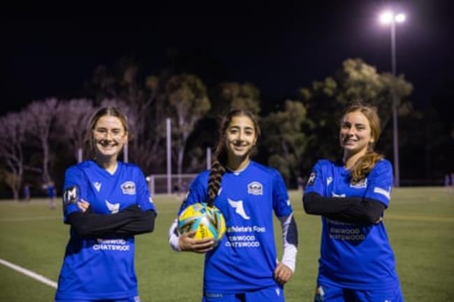 Gladesville Ravens players Sali Cokely, Angelina Zaiter and Alessia Rizzuto.