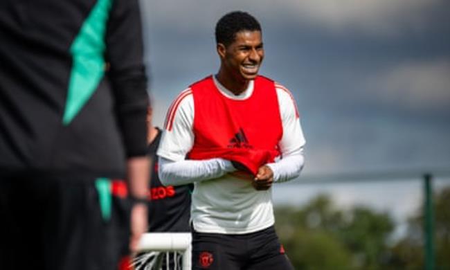 Marcus Rashford in training