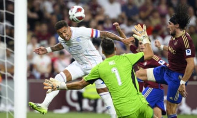 James Tavernier heads in the equaliser for Rangers