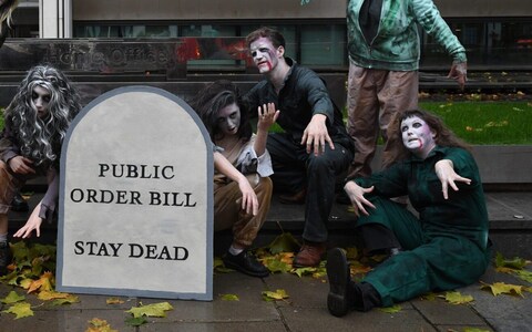Labour's Alistair Strathern, centre, o<em></em>nce took part in a Greenpeace demonstration