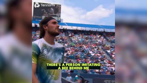 Stefanos Tsitsipas在辛辛那提大师赛上被蜜蜂模仿骚扰
