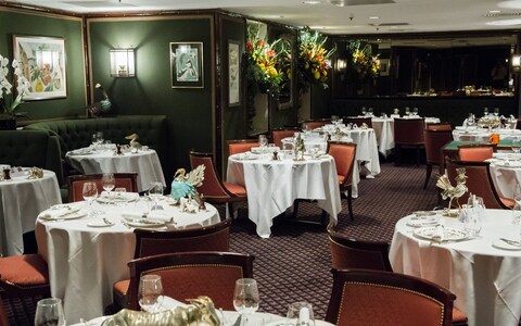 Inside Le Gavroche restaurant in London