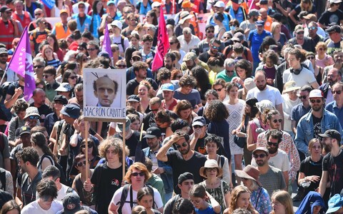 A protest against pension reforms