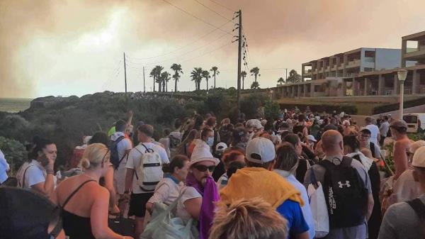 At least 12 hotels have been evacuated, officials say.