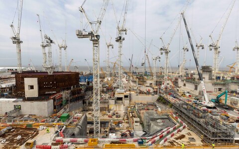 The co<em></em>nstruction site of Hinkley Point C nuclear power station in Bridgwater, UK