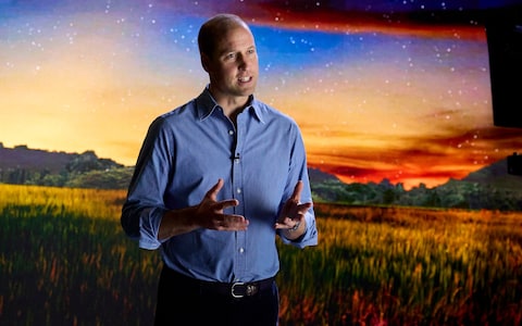 Prince William recorded a piece to camera for the Earthshot Prize