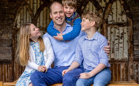 Celebrating Father's Day with Princess Charlotte and Princes Louis and George