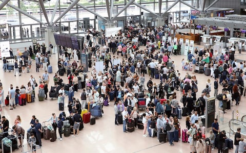 Travellers were told to expect delays throughout the day