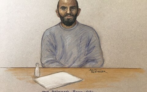 Court sketch of Aine Davis