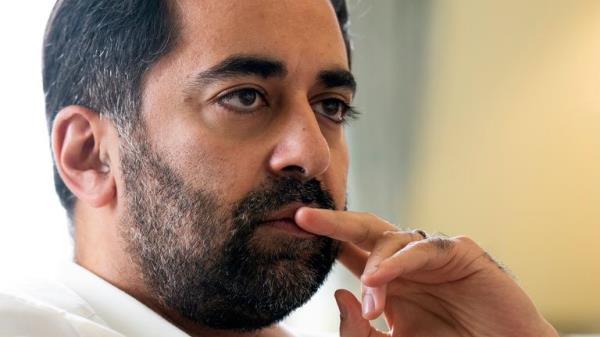 First Minister of Scotland Humza Yousaf, at Bute House in Edinburgh, ahead of the SNP Natio<em></em>nal Co<em></em>nference 