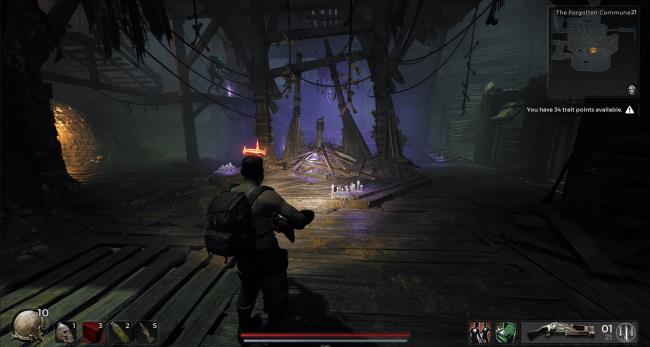 Player standing in front of the Befouled Altar boss fight Remnant 2 The Awakened King