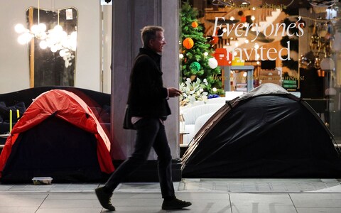 The Home Secretary has proposed introducing a law to ban homeless people from living in tents