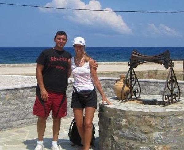 Dimitri Fricano poses with Erika Preti