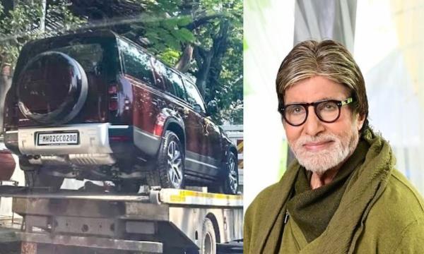 Amitabh Bachchan接受路虎卫士130的交付