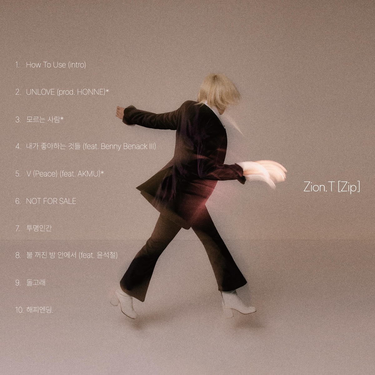 This image provided by The Black Label shows the track list of K-pop singer-so<em></em>ngwriter and producer Zion.T's third studio album, 