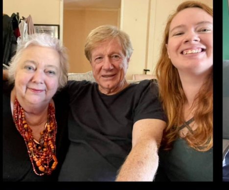 Trish with daughter Jess and godparent Kerry O’Brien.