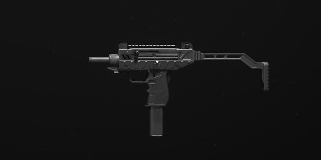 A side-view of the WSP Swarm from Call of Duty Modern Warfare 3 on a black background.