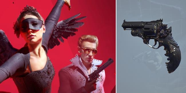 The Finals Odilia, The Trickster and Rockabilly character skins next to the Crow's Memory gun skin