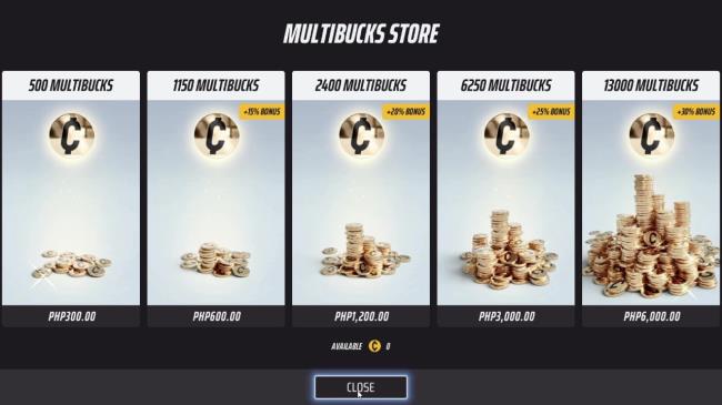 The Finals Multibucks storefront