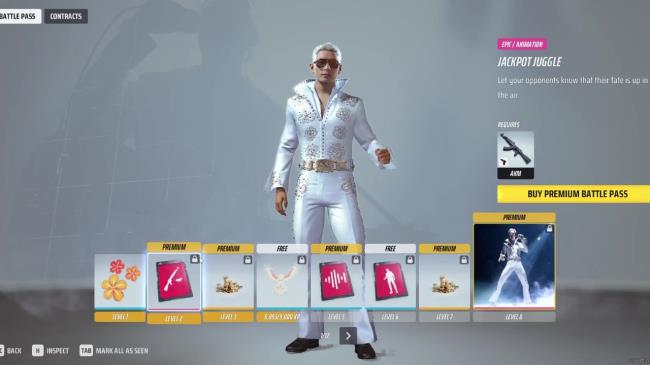 The Finals Jackpot Juggle skin on the season one battlepass