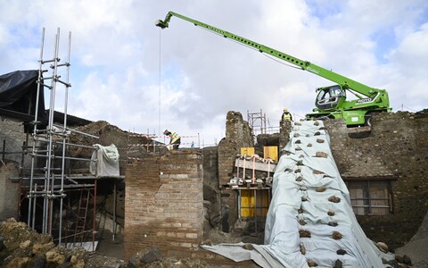 The discovery was made during an excavation of a section of the town on the Bay of Naples